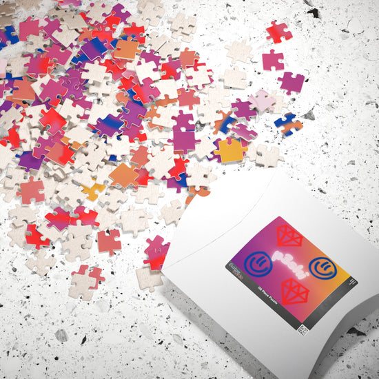 Gradient Smile & Diamond Puzzle — Colorful 110–1014 Piece Jigsaw