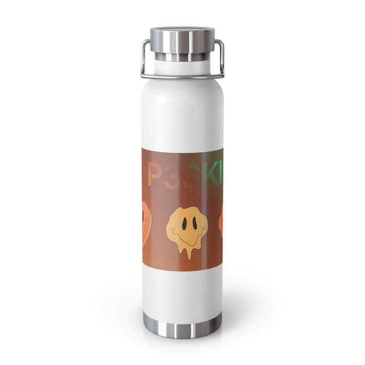 White and Brown Vacuum sealed copper bottle