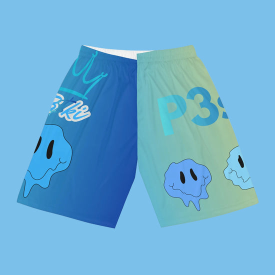 Basketball Shorts - Blue Green AOP &