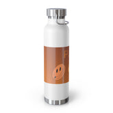 White and Brown Vacuum sealed copper bottle