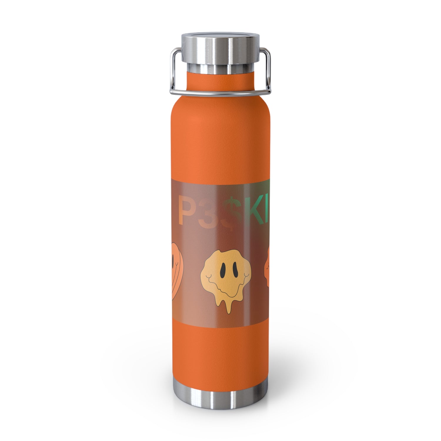 Orange and brown Vacuum sealed copper bottle