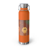 Orange and brown Vacuum sealed copper bottle